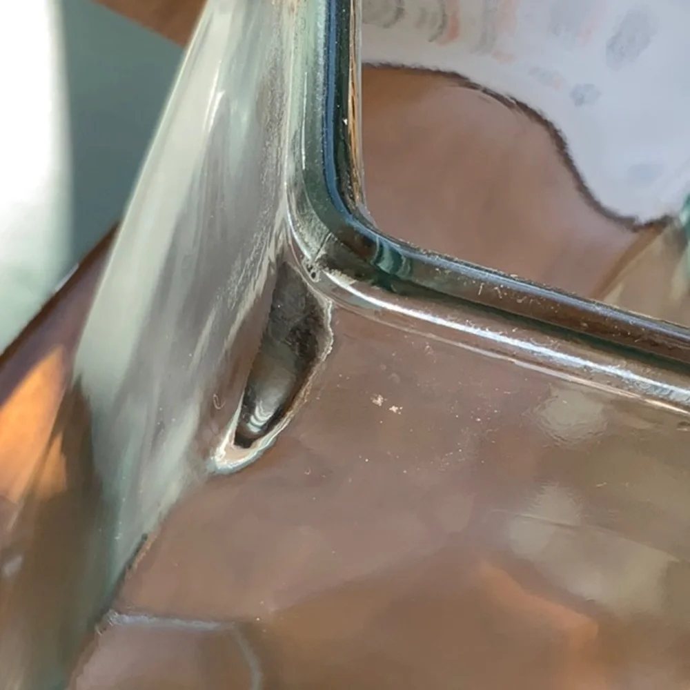 Tall Square glass vase TALL GLASS VASE